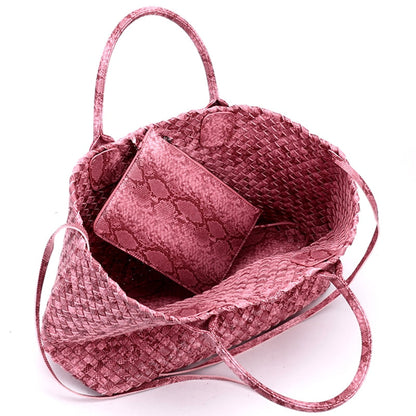Tezza | Stylische Einkaufstasche mit Serpentinendruck
