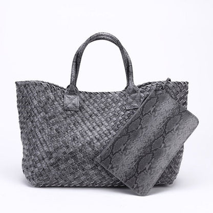 Tezza | Stylische Einkaufstasche mit Serpentinendruck
