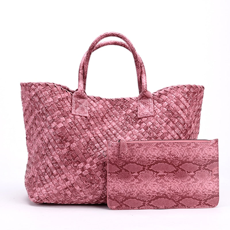 Tezza | Stylische Einkaufstasche mit Serpentinendruck