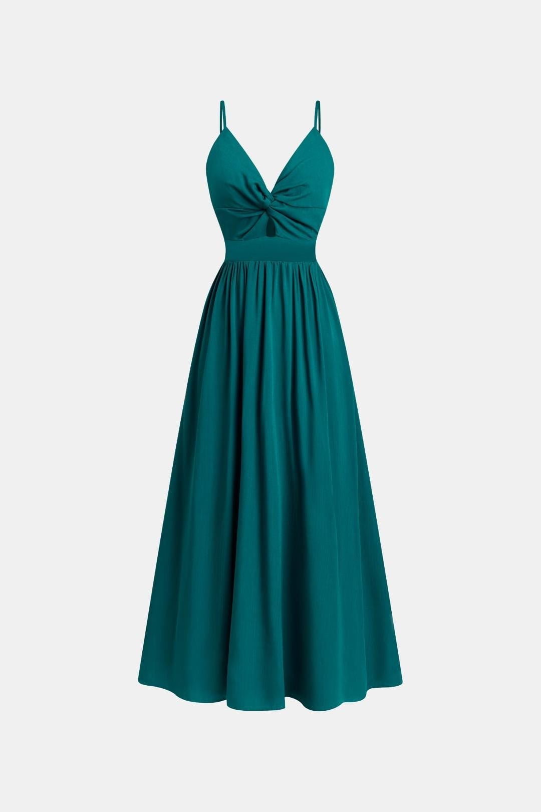 Thalina – Front Twist Keyhole Long Dress