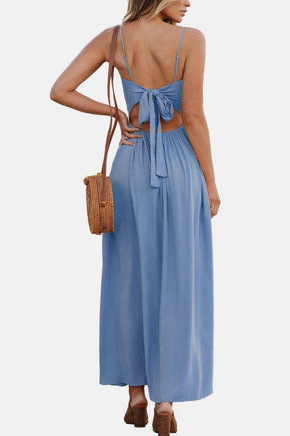Thalina – Front Twist Keyhole Long Dress