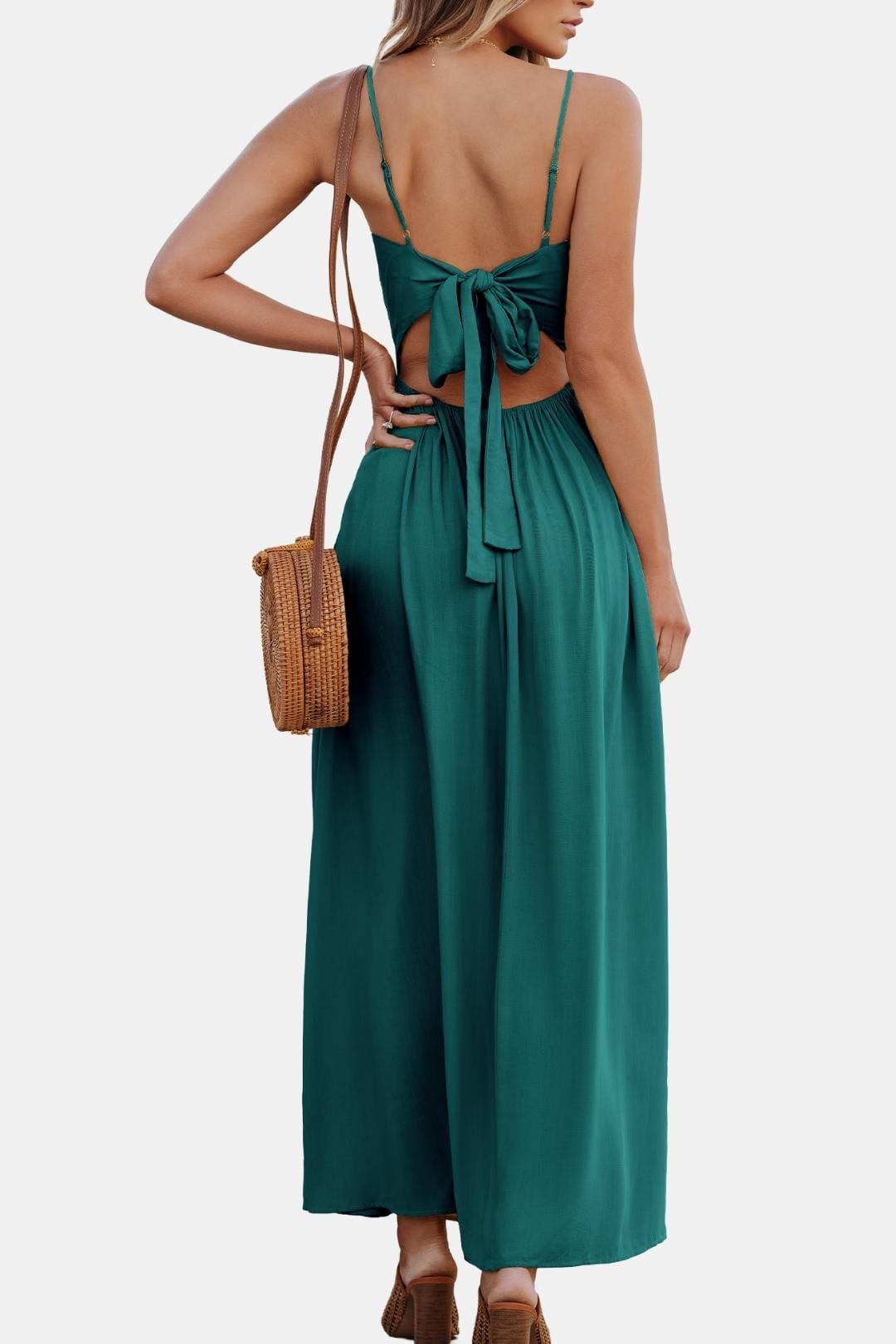 Thalina – Front Twist Keyhole Long Dress