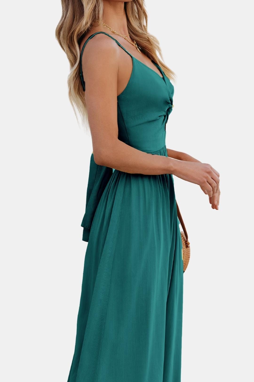 Thalina – Front Twist Keyhole Long Dress