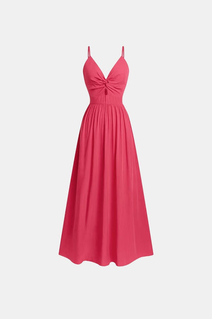 Thalina – Front Twist Keyhole Long Dress