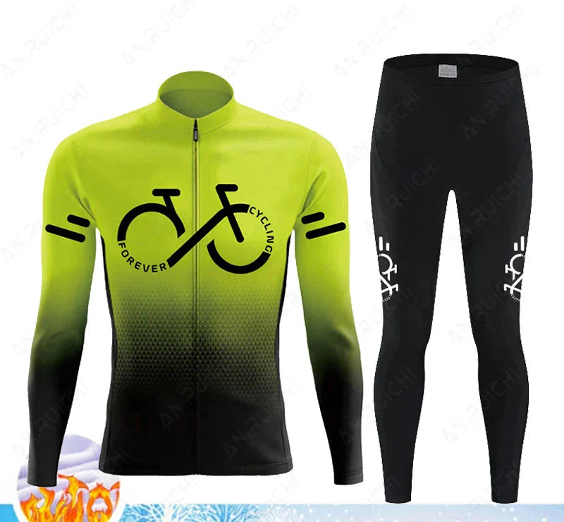 Thermo Radtrikot Set Winter | Warm, Winddicht, Atmungsaktiv