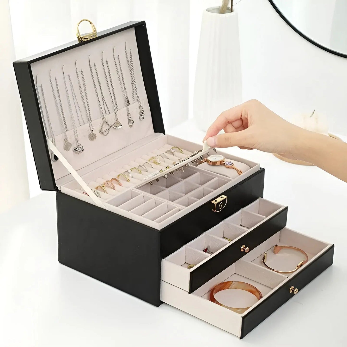 Luxus Többrétegű Ékszeres Doboz - EleganceBox