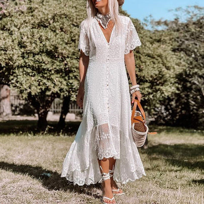 Robe bohème en dentelle pour femme