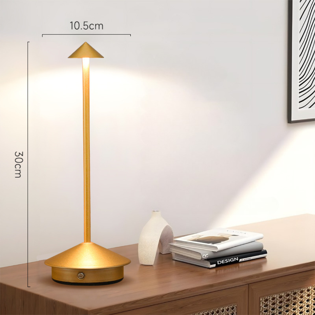 Tischlampe | Kabellose Freiheit | Touch-Dimmer, USB-Ladung | NordGlow