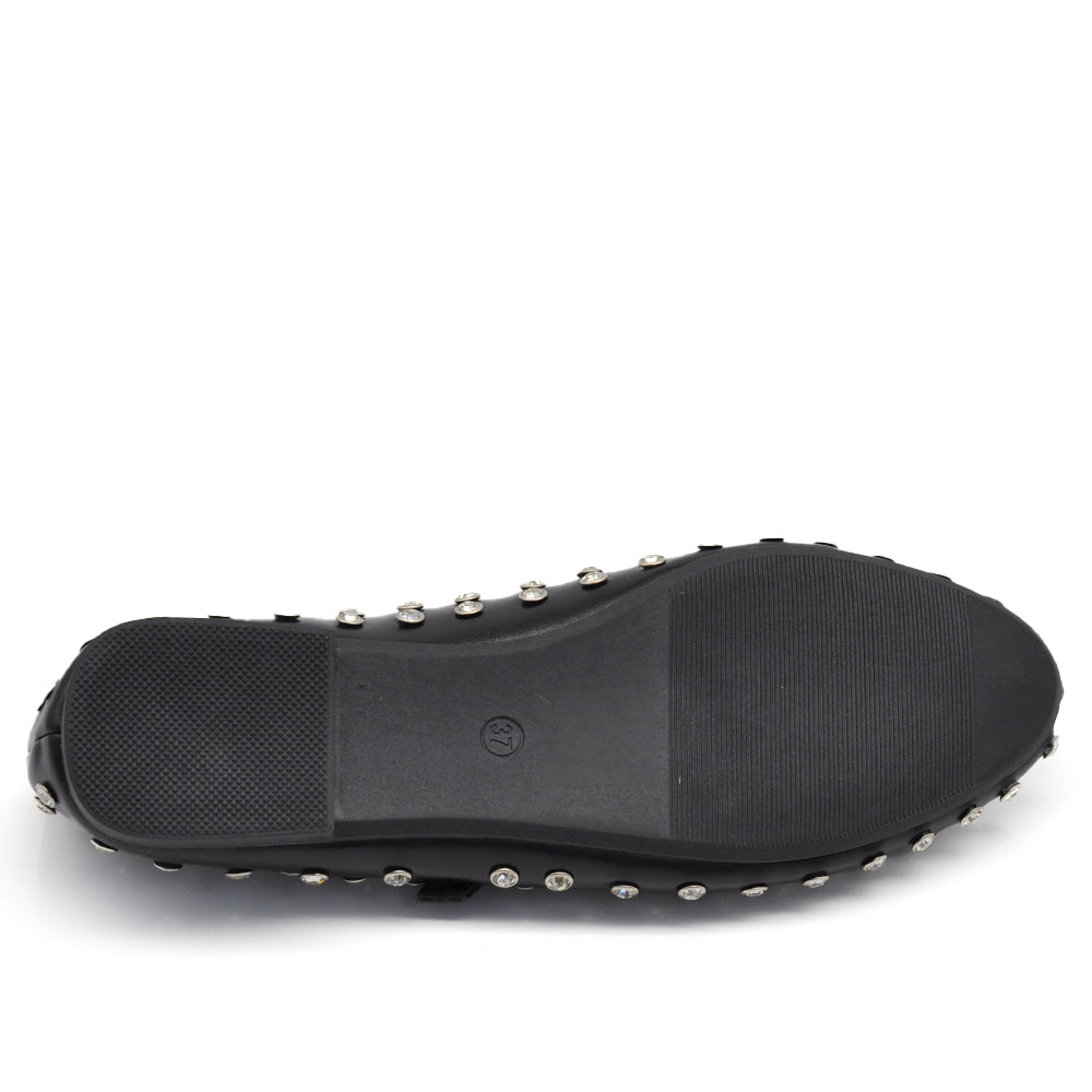 Tiziana – Sandali ballerine donna borchie strass cinturino 8
