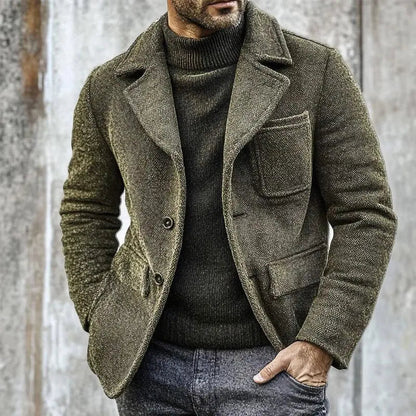 Grayson - Long sleeve jacket with button closure and pockets
