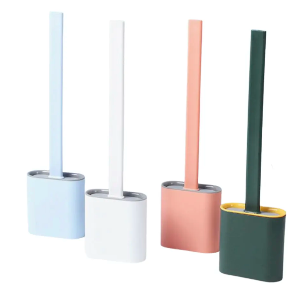 Toiletborstel | Siliconen wc borstel met houder en hygiënisch design