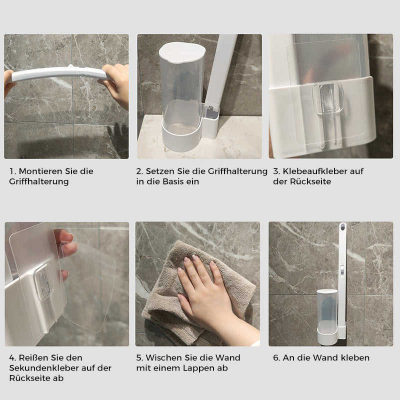 Brosse de toilette jetable | Antibactérienne | Têtes d'éponge hygiéniques