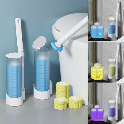 Brosse de toilette jetable | Antibactérienne | Têtes d'éponge hygiéniques