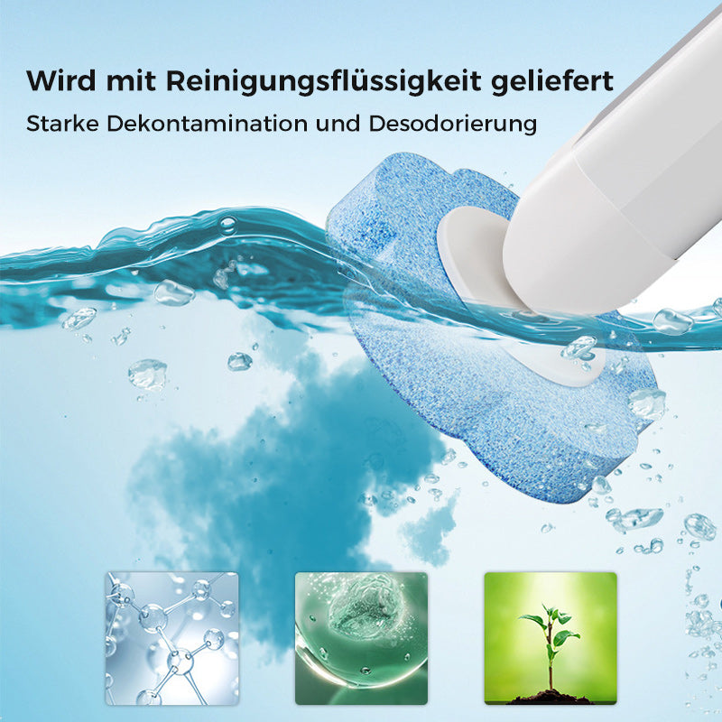 Brosse de toilette jetable | Antibactérienne | Têtes d'éponge hygiéniques