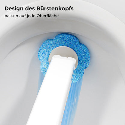Brosse de toilette jetable | Antibactérienne | Têtes d'éponge hygiéniques