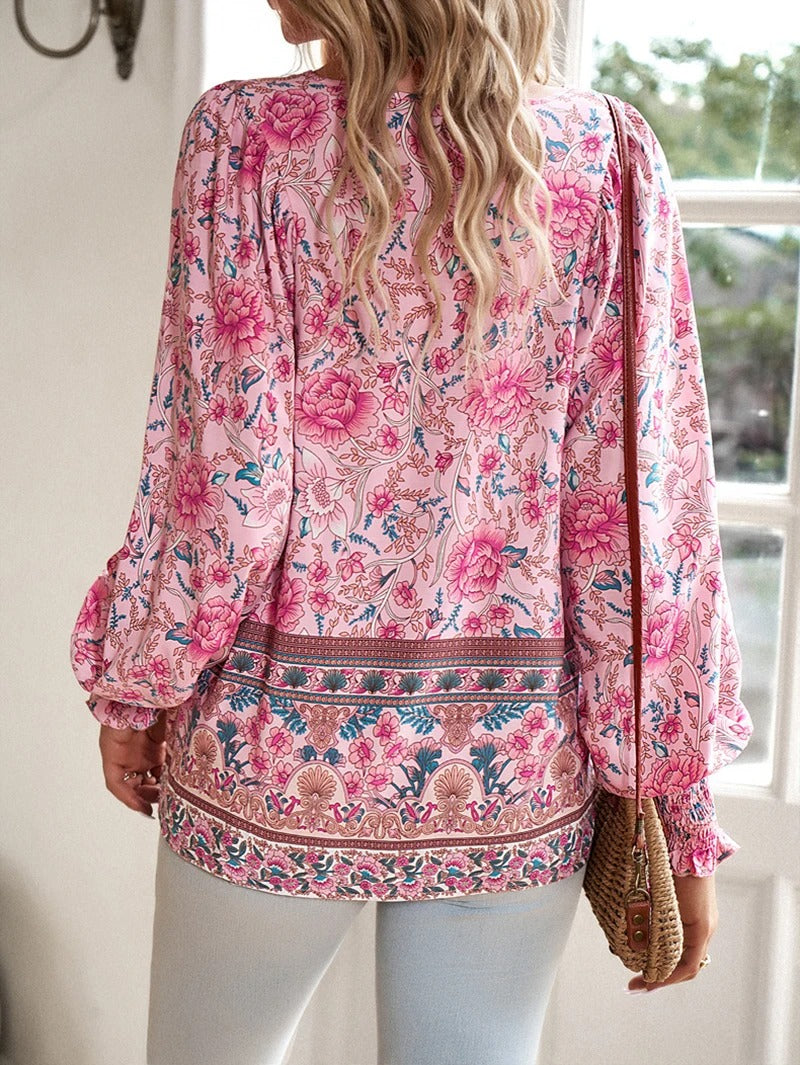 Top estivo floreale Donna | Scollo con Laccetti & Stile Boho Raffinato