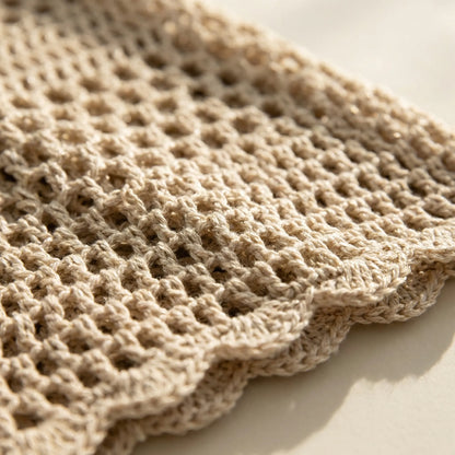 Top dames | Gehaakte strand top met open patroon