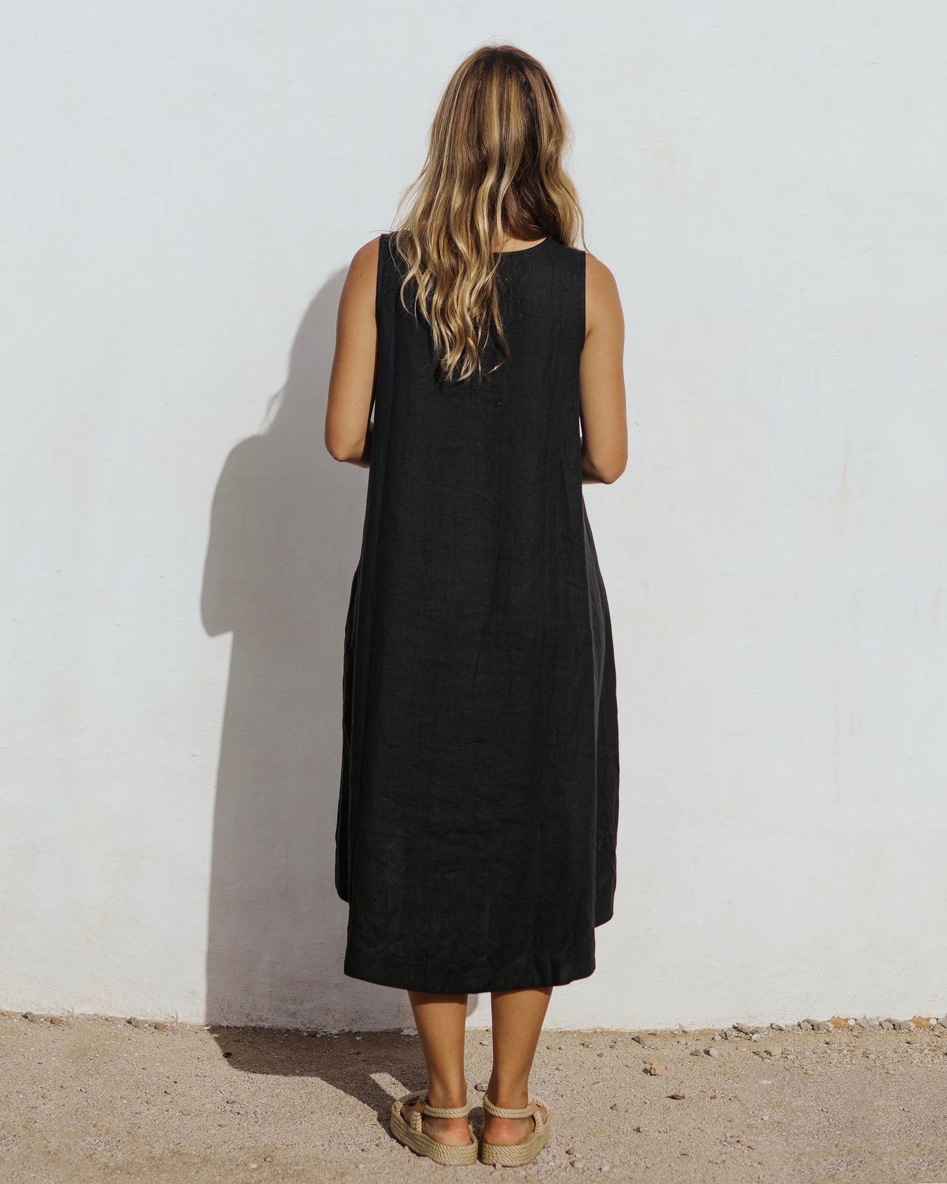 Toscana Linen Dress | Asymmetrical Hem, Relaxed Fit Summer Dress for Women 1