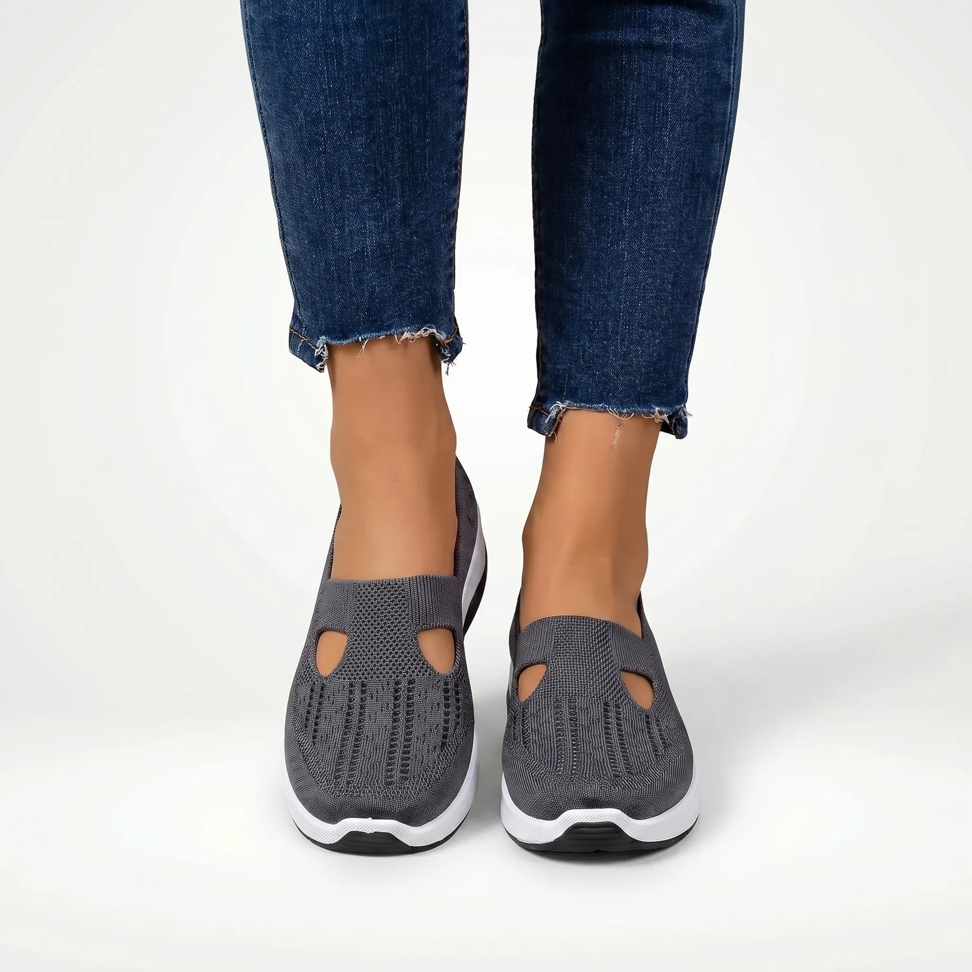 Traci  - Slip-On Knit Sneaker With Cutout Detail
