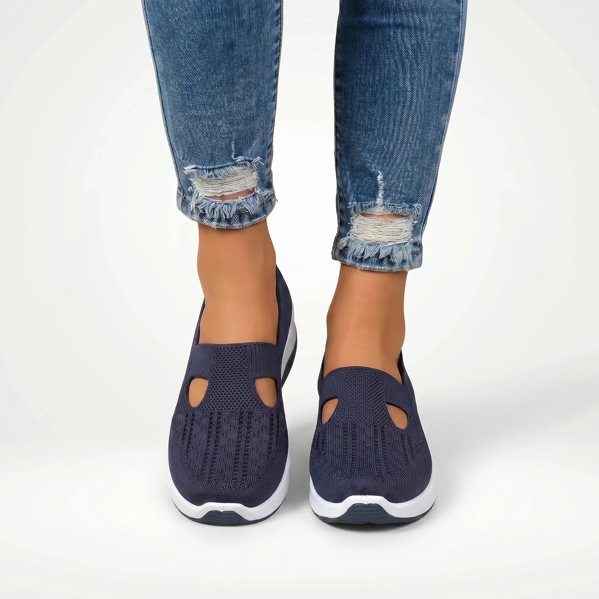 Traci  - Slip-On Knit Sneaker With Cutout Detail