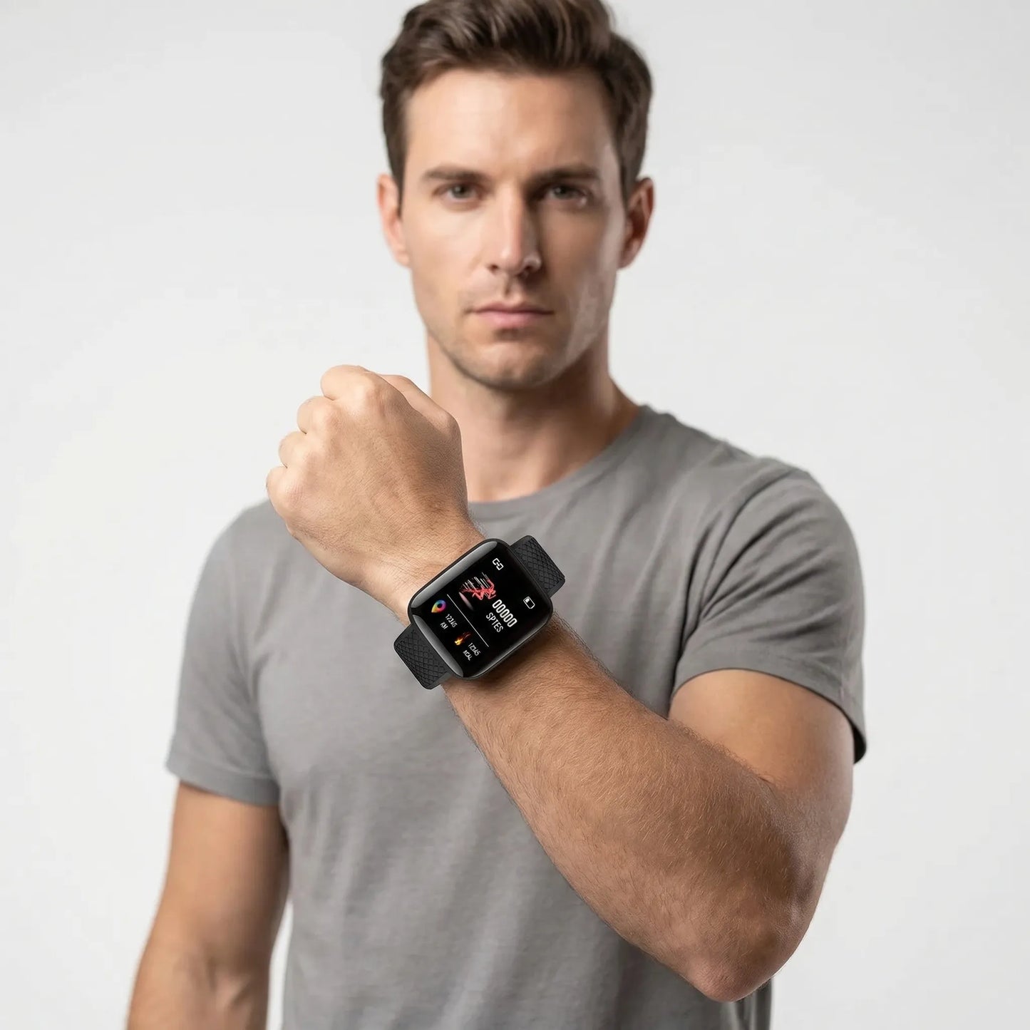 Trackify - Colour Screen Fitness Tracking Smartwatch  Track Daily Fitness