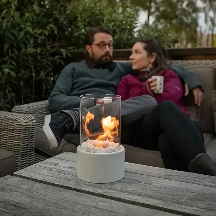 Tragbare Tischfeuer-Laterne – Atmosphäre Drinnen & Draußen Zorenza