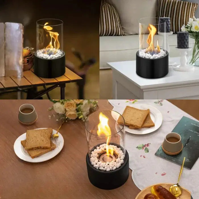 Tragbare Tischfeuer-Laterne – Atmosphäre Drinnen & Draußen Zorenza