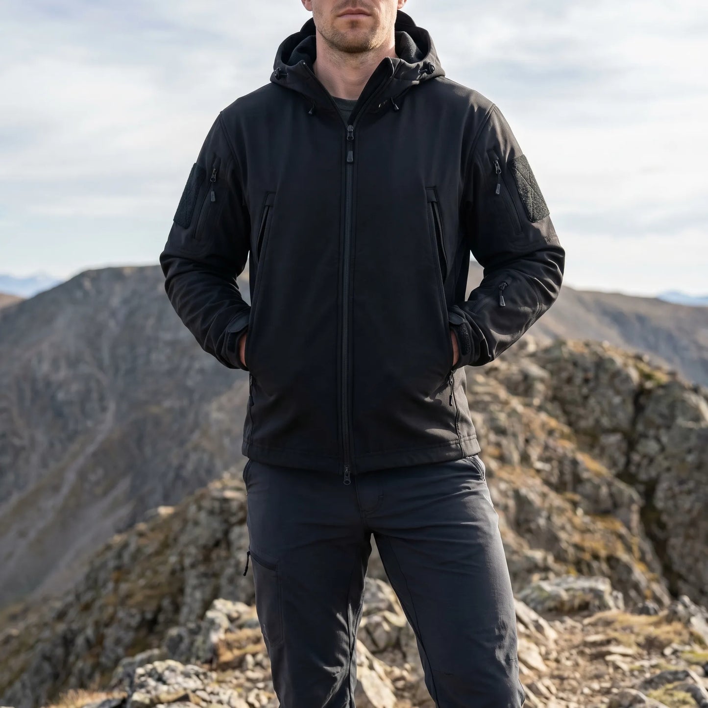 Trekzon - Hooded Softshell Fleece-Lined Jacket  Outdoor Hiking Adventures