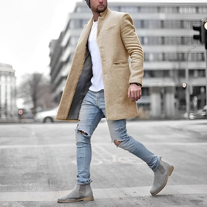 Benedikt | Klassieke elegante herenjas – Stijlvolle lange overjas voor formele, casual en winterkleding