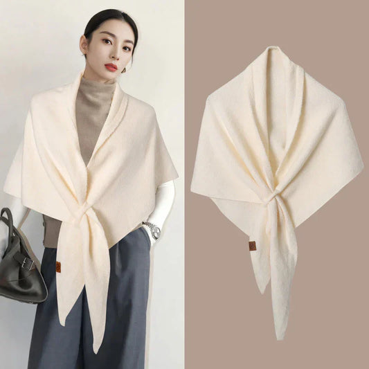 Echarpe triangulaire en laine pour femmes pour l'automne et l'hiver