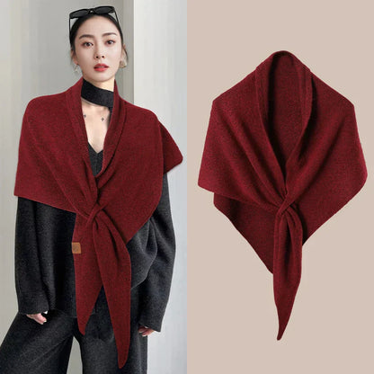 Echarpe triangulaire en laine pour femmes pour l'automne et l'hiver