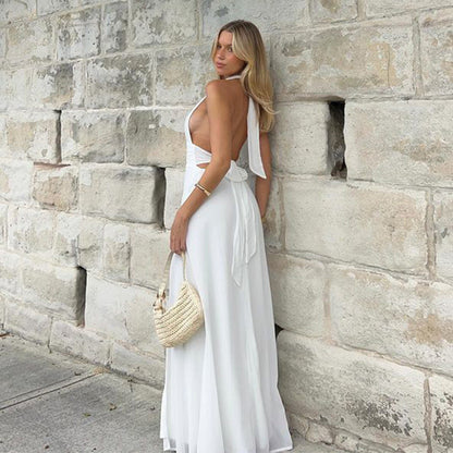 Trini™ Slim dress with V-neck and split