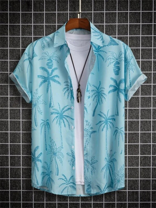 Tropisches Hawaiihemd | 3D-Blumendruck für Stil und Komfort | Leicht und Atmungsaktiv für Sommeraktivitäten 10