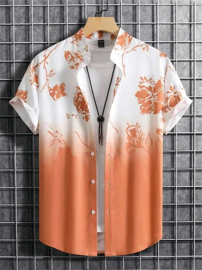 Tropisches Hawaiihemd | 3D-Blumendruck für Stil und Komfort | Leicht und Atmungsaktiv für Sommeraktivitäten 12