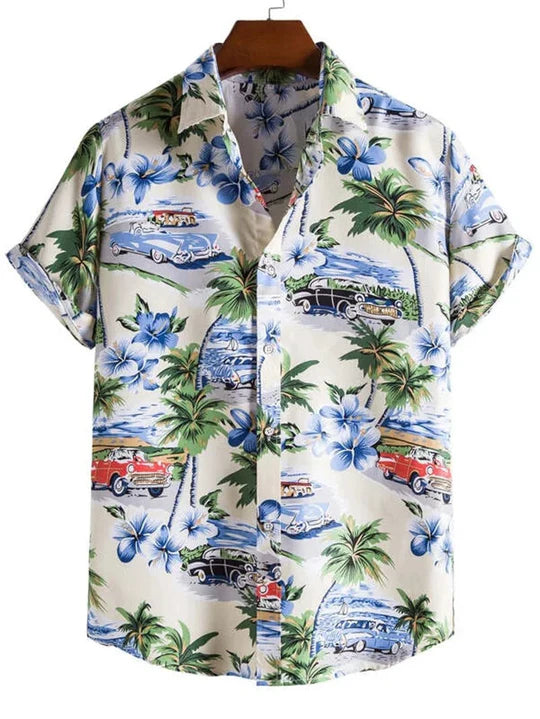 Tropisches Hawaiihemd | 3D-Blumendruck für Stil und Komfort | Leicht und Atmungsaktiv für Sommeraktivitäten 9