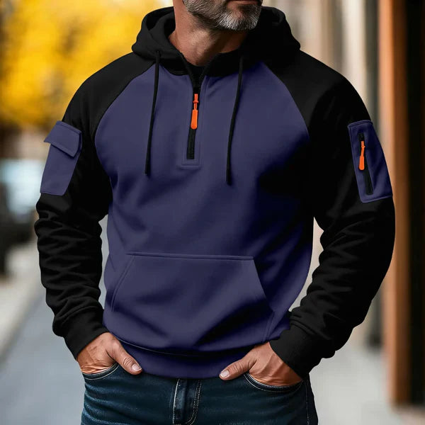 Trui met rits Heren | Hoodie met Sportieve Look