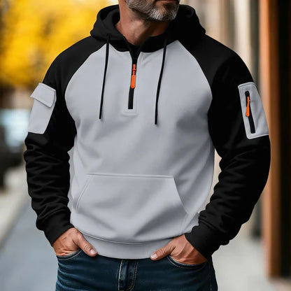 Trui met rits Heren | Hoodie met Sportieve Look
