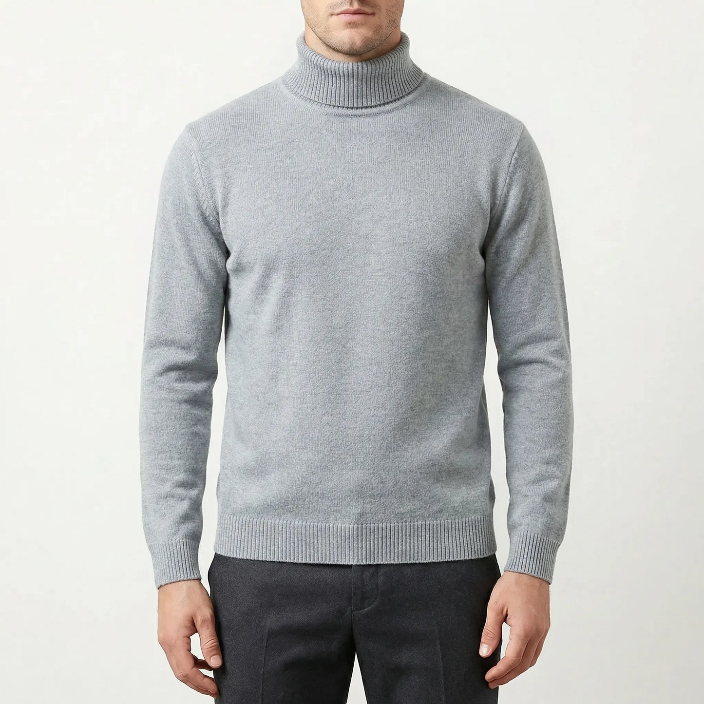 Turtvik - Slim Fit Knitted Turtleneck Pullover  Everyday Casual Wear