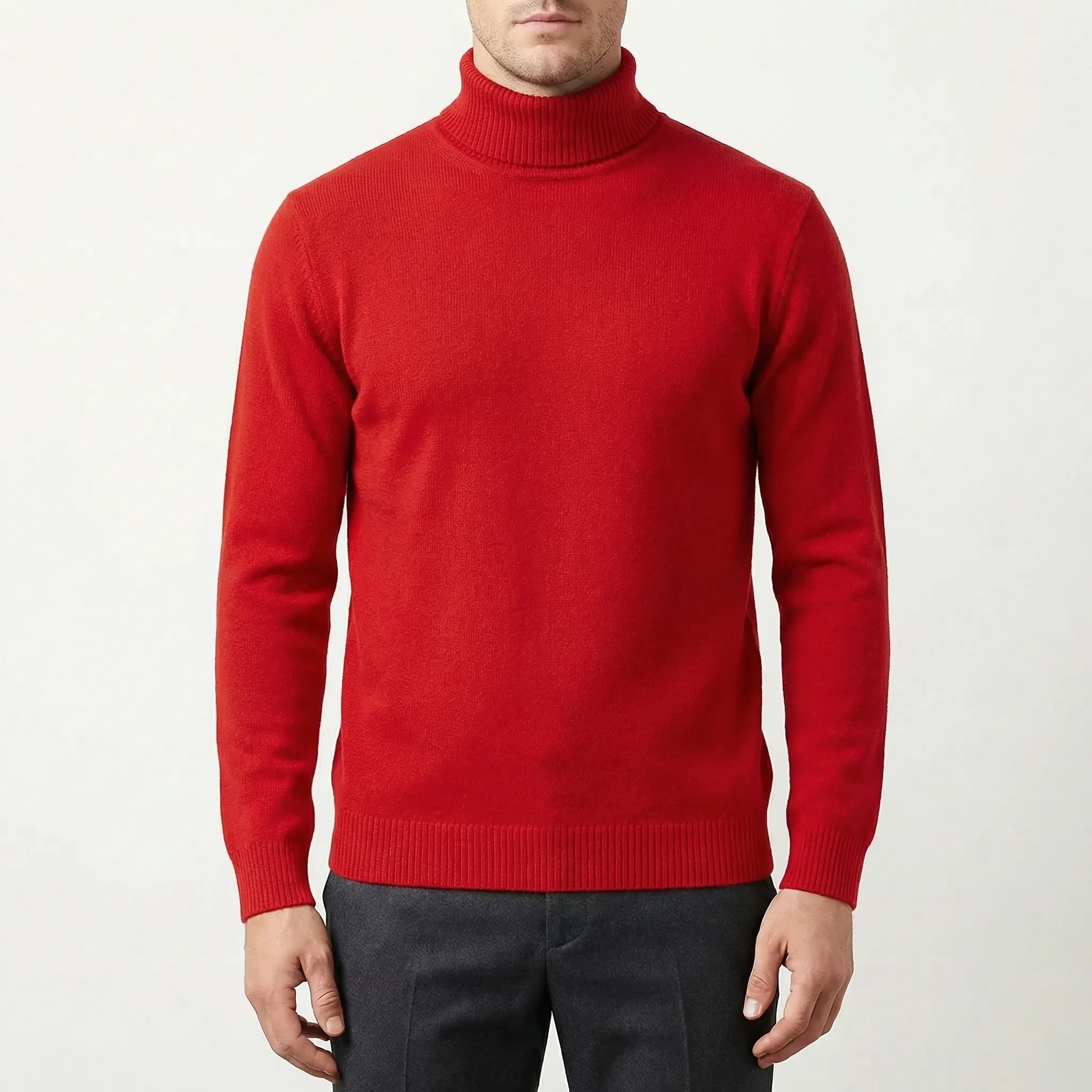 Turtvik - Slim Fit Knitted Turtleneck Pullover  Everyday Casual Wear