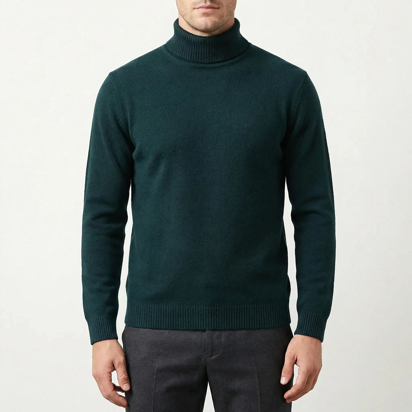 Turtvik - Slim Fit Knitted Turtleneck Pullover  Everyday Casual Wear