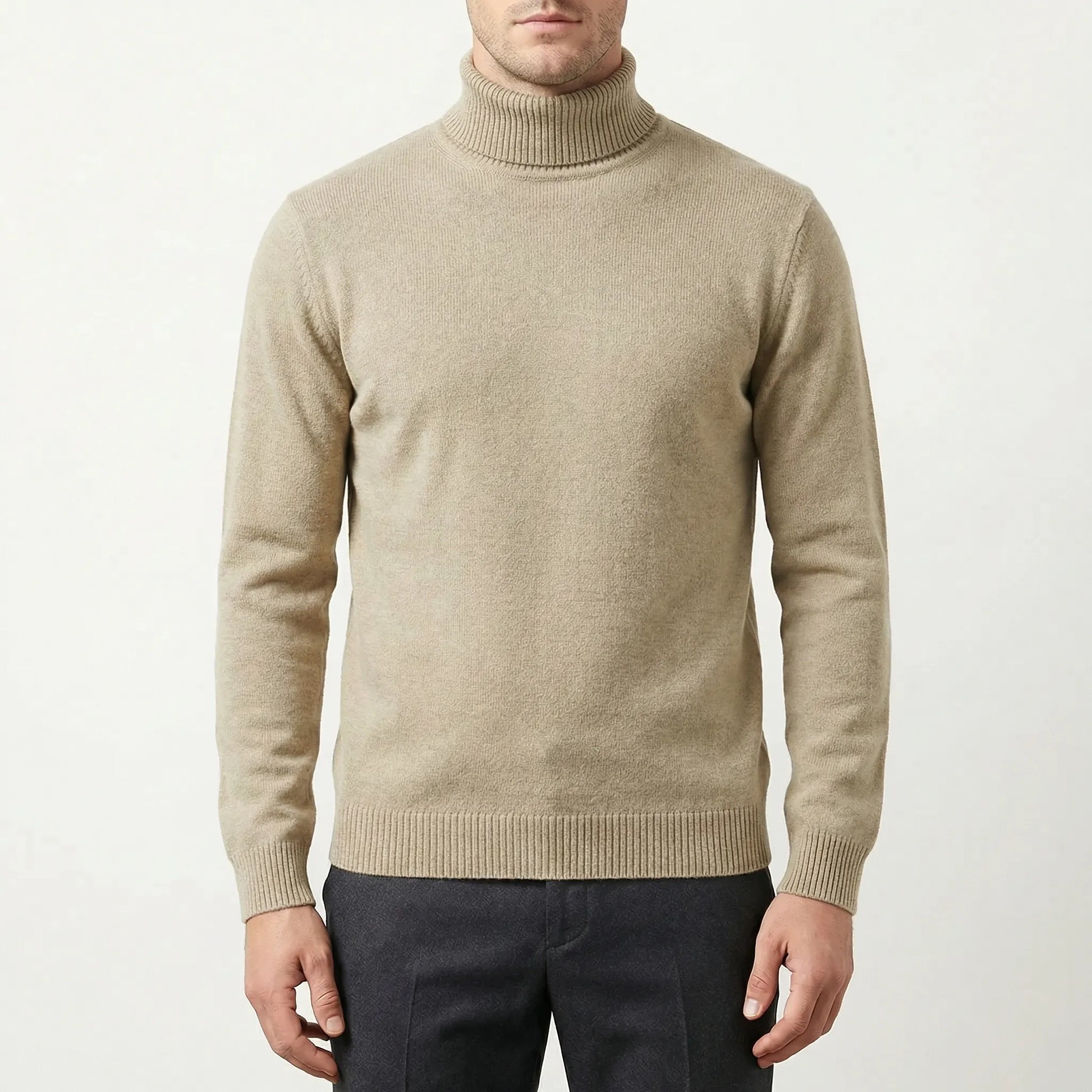 Turtvik - Slim Fit Knitted Turtleneck Pullover  Everyday Casual Wear