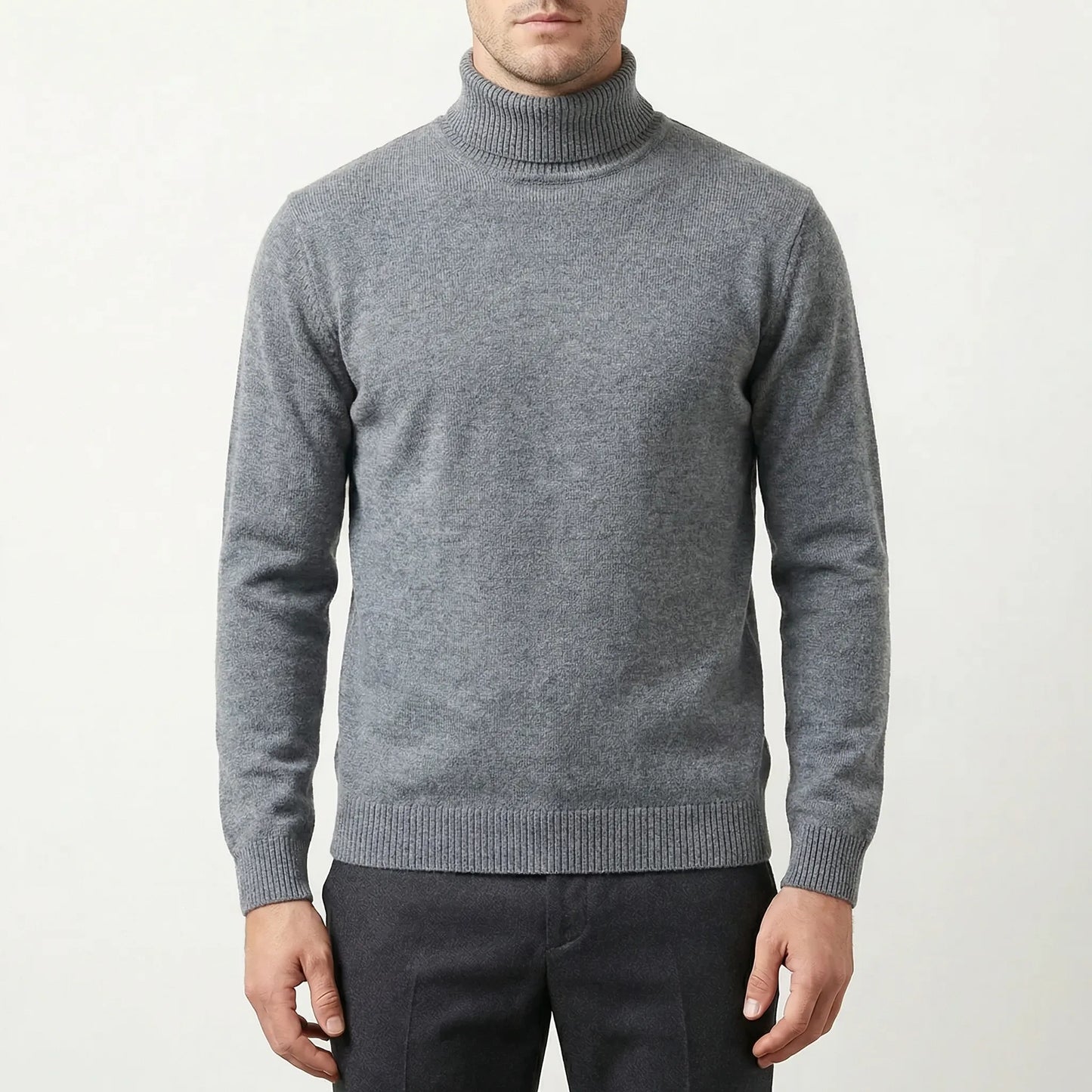 Turtvik - Slim Fit Knitted Turtleneck Pullover  Everyday Casual Wear
