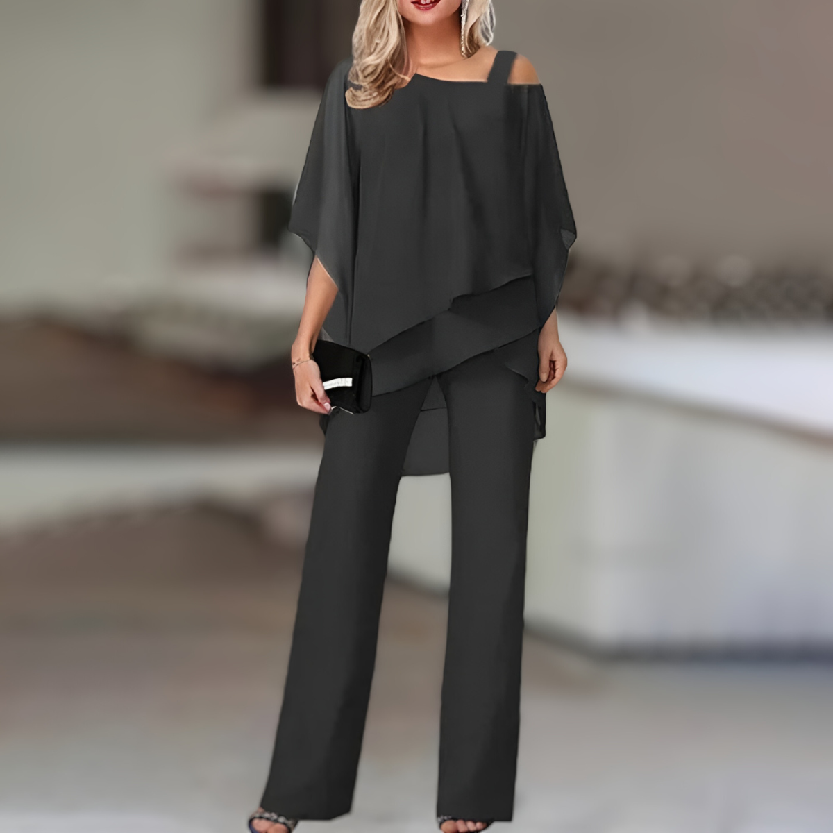 Two-Piece Set With Wide-Leg Trousers - Lula
