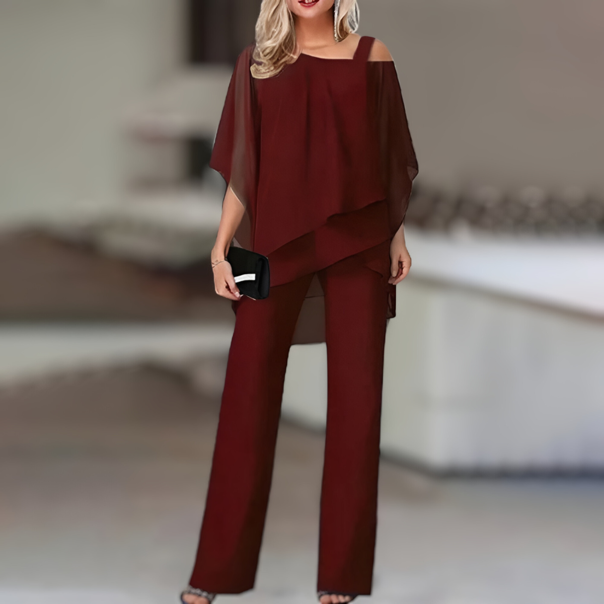 Two-Piece Set With Wide-Leg Trousers - Lula