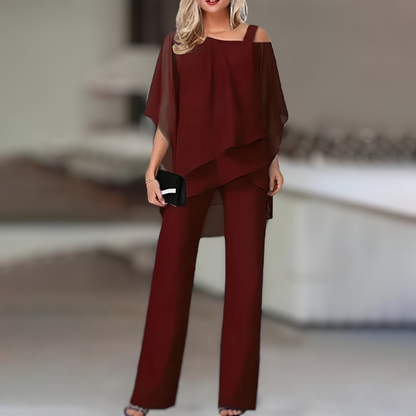 Two-Piece Set With Wide-Leg Trousers - Lula