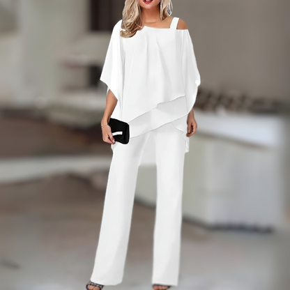 Two-Piece Set With Wide-Leg Trousers - Lula