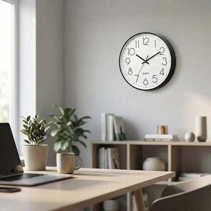 Tymvex - Round Minimalist Quartz Wall Clock- Tracking Time At Home