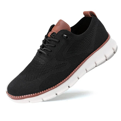 Men's Knit Mesh Lace Up Breathable Lightweight Walking Shoes