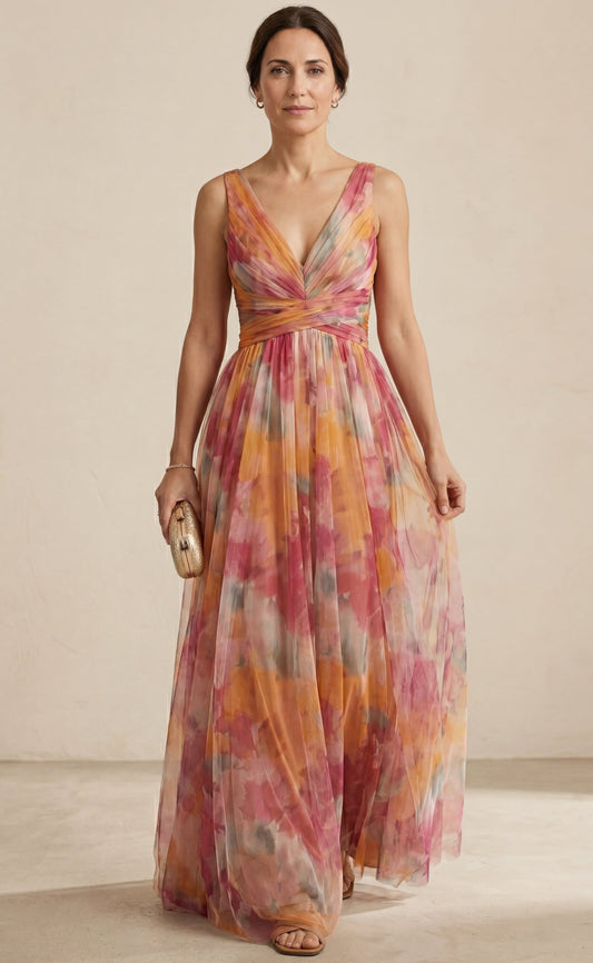 Giselle - vestido largo con estampado floral
