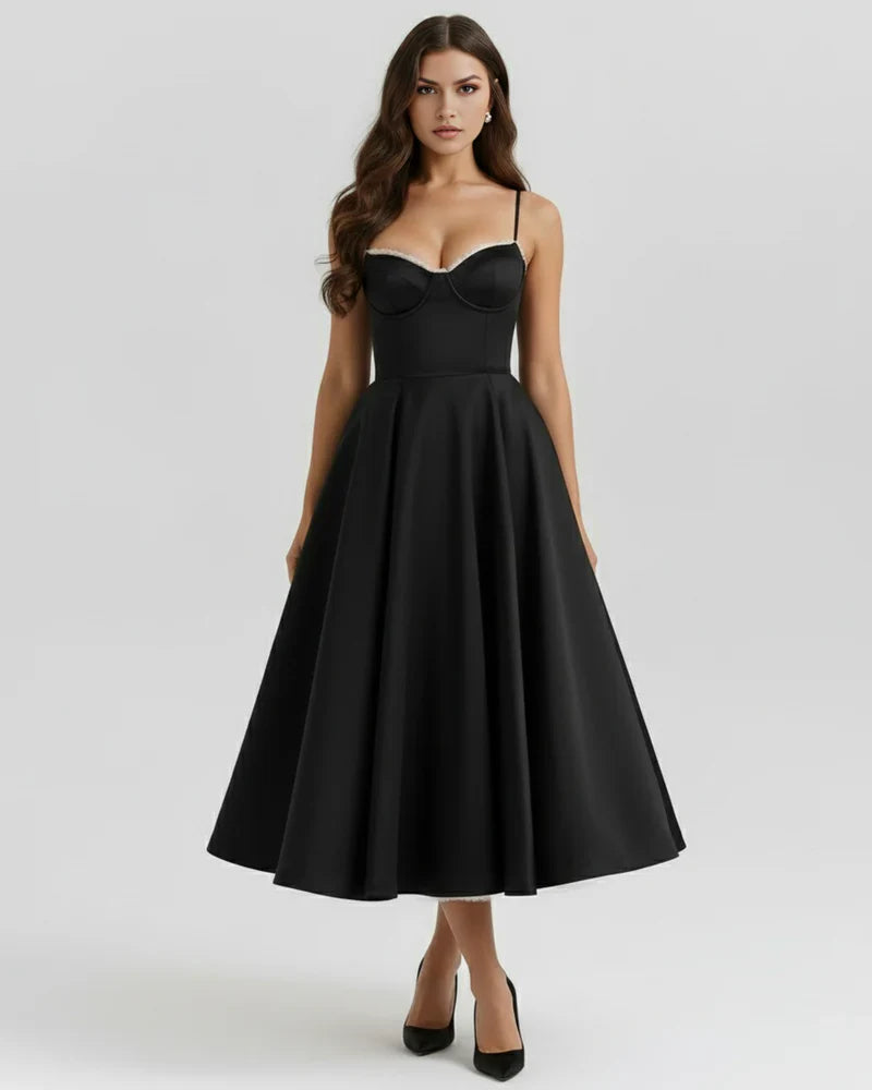 Belle - Robe midi avec couches de tulle et poches secrètes